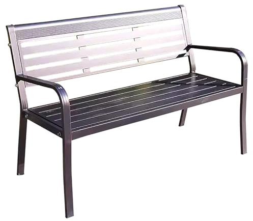 ZXDRYBHD Gartenbank, Sitzbank Garten, Außenbänke, Stuhlsitz, mit Rückenlehne, für Draußen, Balkon, Hinterhof, Park, Rasen(Color:Copper)
