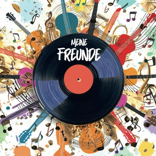 Mein Freunde, Heft für Schüler, Schuhlfreunde, Musikfreunde, Freundebuch, 70 Seiten, 21 x 21 cm: Alle deine Freunde in einem Heft - im Musik Design