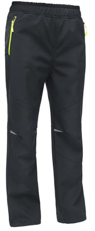 MEILONGER Jungen Mädchen Schneehose Skihose Wanderhose Wasserdicht Softshellhose Outdoorhose Winddicht Warm Snowboardhose Kinder Winter Trekkinghose(Grau 170)