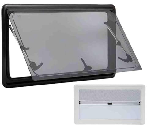 Ventana de inclinación para Autocaravana, Ventana Lateral de Caravana, Ventana de Ventana Deslizante Tintada para Autocaravana, Caravana, camioneta, Autocaravana,700x600mm