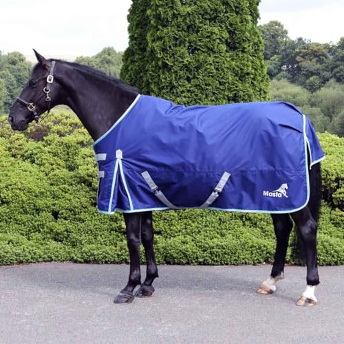 Ventomasta 0g Turnout Rug - Waterproof & Breathable 600D Ripstop - Spring/Summer Horse Rug - Anti-Rub Lining & Shoulder Gusset - Quick Surcingle Fastenings - Tail Flap & Fillet String Included - 6ft