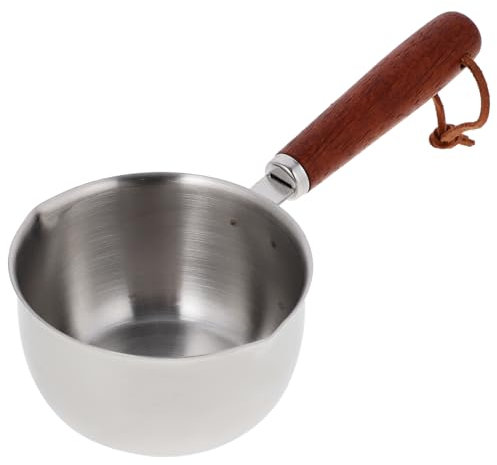 PartyKindom Edelstahl-stieltopf Mit Griff Kleiner Milchtopf Für Induktion Kochtopf Für Öl Und Soßen Mini-saucenpfanne Für Haushaltswaren