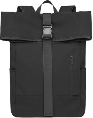 Gyios Schulrucksack Rucksack Womens & Herren - Laptop -tasche Für Arbeit, College Travel Leichtes Rolltop Wasserabrechnungsmittel-schwarz