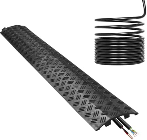 Protège-Câble Routable, Protection pour Câbles Électriques, Rampe Extérieure pour Câbles sur Allée Jardin Gravier Garage Trottoir