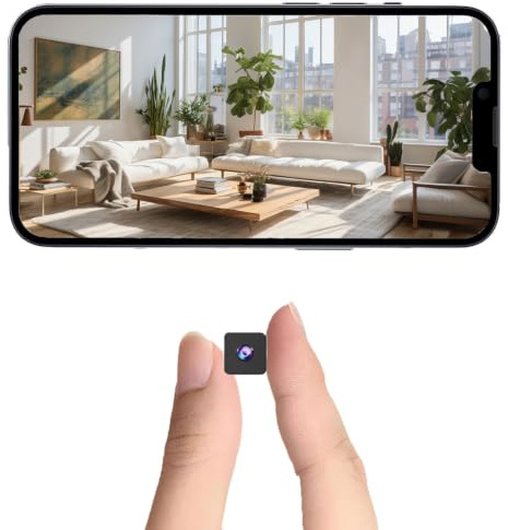 EKJANEPE 1080P WiFi Tragbare Mini-Kamera mit Nachtsicht & Bewegungserkennung, Indoor Outdoor-Sicherheitskamera mit Akku, Kostenloser Cloud-Speicher und APP-Steuerung für Haus, Haustiere