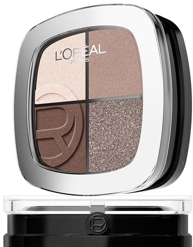 L'Oréal Paris Rendez-Vous Couleur Eye & Cheek Quad, All-in-One Make-up Palette für Augen & Wangen, Matte bis metallische Finishes, Hochpigmentiert & leicht verblendbar, Farbe: Cold Platinum (Winter)