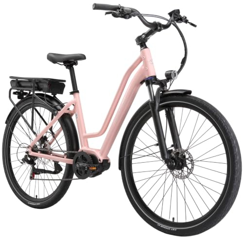 Maxtron Urban8 28 Zoll E-Bike für Pendler, Elektrofahrrad mit Mittelmotor & Drehmomentsensor, Hydraulische Scheibenbremsen, Leichtes Alu Pedelec Tiefeinsteiger Damen Herren