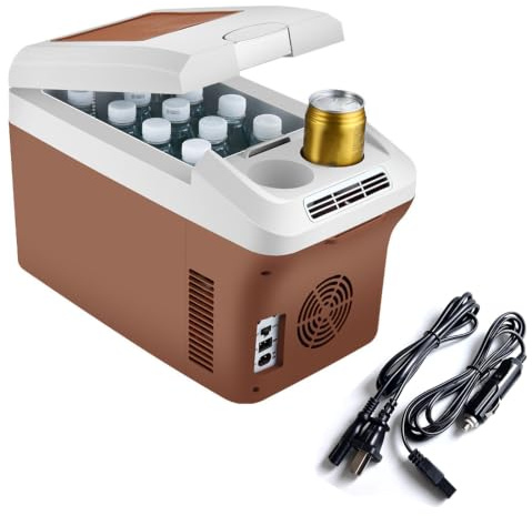 Frigorifero Portatile Elettrico per Auto 15L 12V, Frigo da Campeggio | Raffredda a 2-4°C, Riscalda a 65°C, Silenzioso 35dB, per Campeggio, Camper, Viaggi e Casa