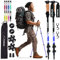 TrailBuddy Walking-Stöcke - Teleskop-Wanderstöcke für Damen & Herren - 62-137 cm - Ultraleichte Trekkingstöcke aus 7075 Aluminium - 1 Paar (Blau)