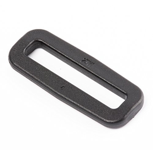 Due Emme 2M 10 Stck. Stabiler Kunststoff-Ovalring/Rechteckring OS aus Nylon für 40mm Gurtband