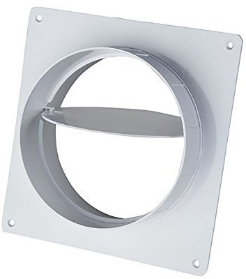 Wandflansch mit Rückschlagklappe Ø 150 (Ø 150, Wandflansch mit Rückschlagklappe)