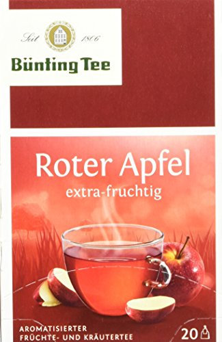 Bünting Tee Roter Apfel 12er Pack – Früchtetee extra fruchtig – 12 x 20 Teebeutel