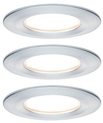 Paulmann Nova Bad-Einbauleuchte 3er Set LED LED 18 W IP44 Aluminium (gedreht)