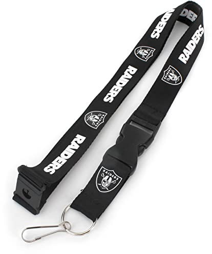 Aminco NFL Las Vegas Raiders Team Schlüsselband, Schwarz & Weiß