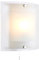 National Lighting Blaire Modern Clear & Frosted Glass Curved E14 LED Compatible Wall Light with Pull Cord Switch