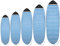 UCEDER Lightweight Board Bag and Surfboard Storage Bag- Surfboard Sock Cover Great for Local Trips to The Beach (Blue and White, 6'0'')