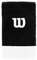 Wilson Extra Wide W Wristband Bk wh, Black/White/White, One Size