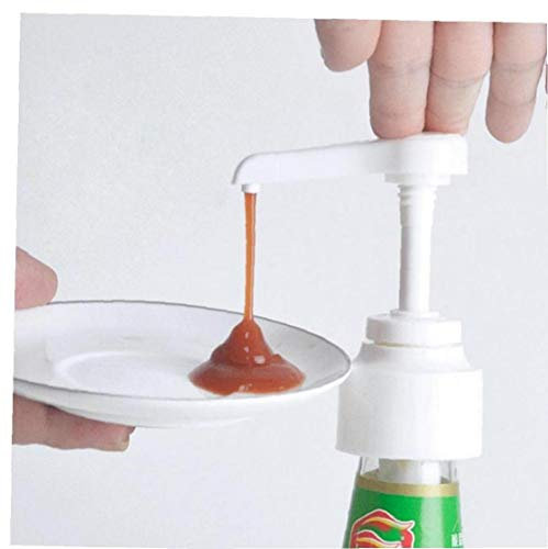Case Cover Pumpspender Dose Sirup Flaschendruck-düsen-Jam-Flasche Pump Sauce Spender Ketchup Essigflasche Kopfdruck Push-typ Düse Zufällige Farbe
