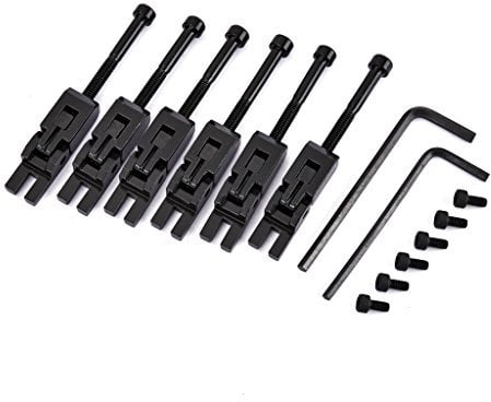 Alnicov Set mit 6 Tremolo-Verriegelungssätteln für Floyd Rose Gitarre mit Saitenverriegelungsschrauben
