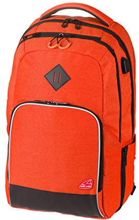 Walker Rucksack Pure College mit 3 Fächern, Laptopfach, Seitentaschen, gepolsterter Rücken, verstellbare Schultergurte, ca. 30 x 48 x 22 cm