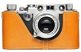 Handgefertigt aus echtem echtem Leder halbe Kamera Tasche Tasche für Leica ic iic iiic iiid if iif iiif ig iiig (ohne Selftimer + Filmtypanzeige) Sandy Brown