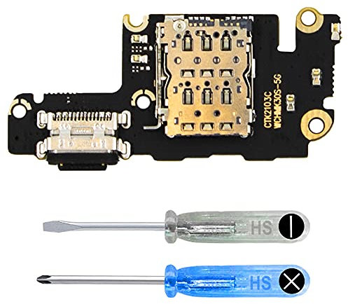 MMOBIEL Ladebuchse Kompatibel mit Xiaomi Mi 10T / 10T Pro - Dock Connector USB C - Audio Jack/Mikrofon/Antenne Ersatz - Inkl. Schraubenzieher