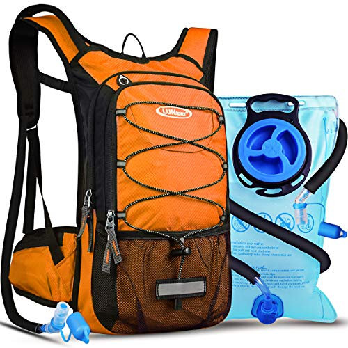 Lunidry 15L Sac à Dos d'hydratation avec vessie d'eau de 3L, Sac Trail Running pour Femme Homme, pour Randonnée Cyclisme Marathon VTT, Ajustables à Taille Sac à Dos d'eau avec système d'hydratation