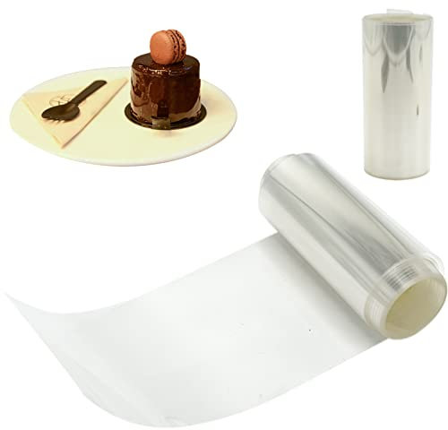 Transparent Patisserie Ruban de Rouleaux à Gâteaux Décoration pour Entourer Les Gâteaux Mousse Patisserie, Rouleaux Colliers à Gâteau Materiel Patisserie Rodoide (10cmx10m)
