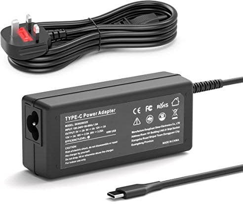 65W USB C Laptop Charger for Lenovo ThinkPad x1 Carbon T14 T15 T480 T490 T580 T590 X13 X280 X380 X390 E14 E15 E480 E490 E580 L380 Yoga 720 Fast Charging Type C Adapter Power