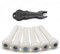 MAXCHEER Lot de 6 chevilles en os pour guitare acoustique avec coquillage nacré