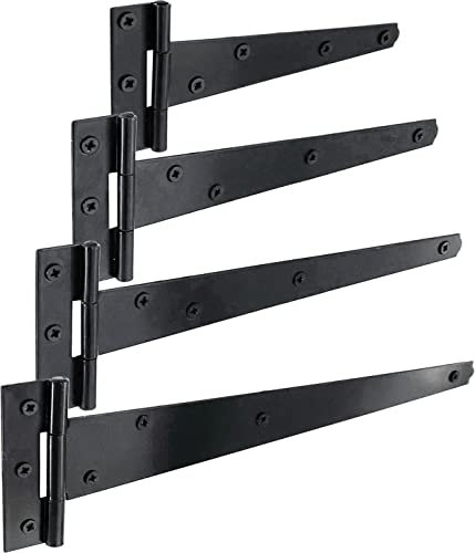 IRONTITE® Black T Hinges 300mm (12), Weather-Resistant for Wooden Gates & Sheds