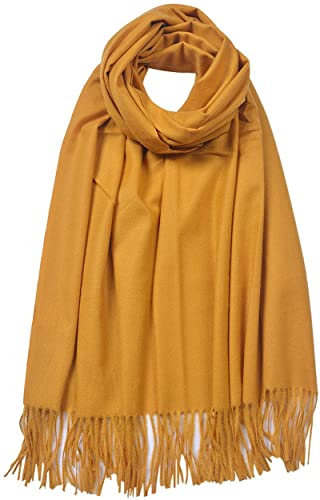 Clayre & Eef JZSC0612Y Winterschal Damen Gelb 68x175 cm