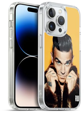 Head Case Designs Offizielle Robbie Williams Pelzmantel Kalendar Gelhülle [Militärischer Schutzgrad] Kompatibel Mit Apple iPhone 14 Pro Und Kompatibel Mit MagSafe