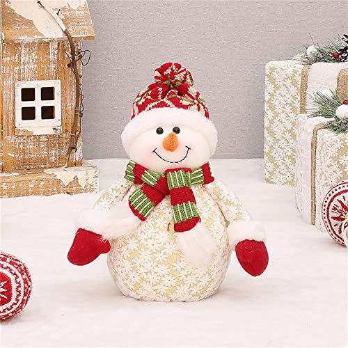 Sarah Duke Kuscheltier Plüschpuppen Weihnachten Schneemann, Weiß Plüschtier Stofftier Plüschfigur Schneemann, Weihnachten Plüsch Plüschtier Kinder (B,26 cm)