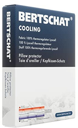 BERTSCHAT Kühlende Kissenbezug - Kühlkissenbezug zum schlafen - Bettwäsche kühlend - Kühlender kopfkissenbezug - Verhindert Hautreizungen - 100% thermoregulierendes Lyocell - Waschbar