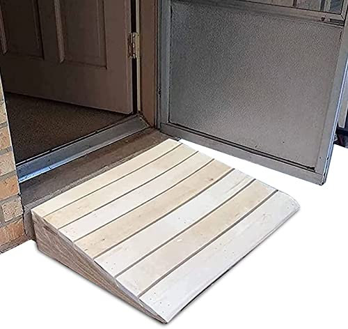 HAUTHE Schwellenrampe Tragbare Holzschwellenrampen für Türöffnungen, rutschfeste Mobile Rollstuhlrampe für Motorrad, Gehhilfen, Barrierefreie Einstiegsrampe (Size : 12cm4 3/4 Rise)