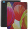 Lunso - Convient pour Kobo Aura H20 Edition 2 Housse (6.8 pouces) - Housse en cuir Vegan Saffiano - Tulipes