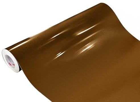 DecoMeister Möbelfolie selbstklebend 100x100 cm | Einfarbig Klebefolie für Möbel | Klebefolie Möbel - einfache Anwendung, ideal für die Renovierung von Küche oder Bad | Möbelfolie | Kupfer Hochglanz
