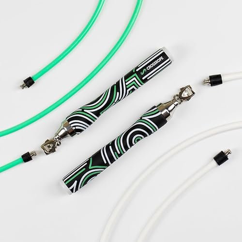 Crossrope Get Lean Set – Gewichtetes Springseil, 113 g und 226 g, schmale Griffe, Größe L