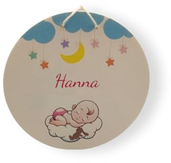 Türschild Babyzimmer Holzschild personalisiert Kinderzimmer Mädchen, Babygeschenk, Junge, Schild, Kinder