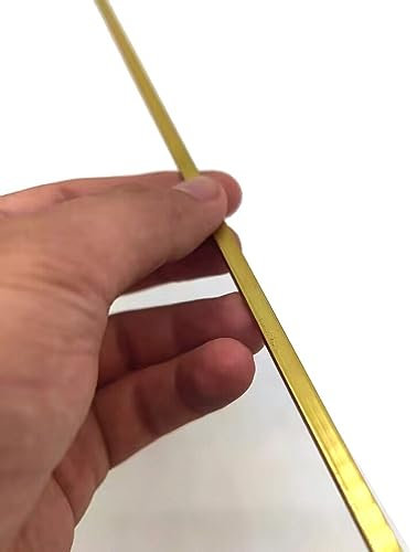 WUDOLI Brass Rectangular Solid Metal Sheet Length 500mm H59 Brass Flat Bar Plate Strip Thicknesses 2mm 3mm 4mm 5mm 6mm 8mm (Color : Thickness 4mm, Size : 6x500mm)