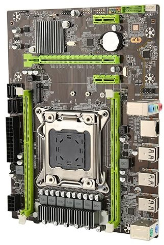 ASHATA Carte Mère LGA 2011, Carte Mère pour PC de Bureau, Carte Mère D'ordinateur X79 Pro 1 PCIe X16 4 SATA2.0 Double Canal DDR3 8 USB2.0 Alimentation 8 Phases Interface PS/2