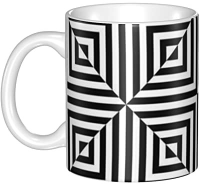 RFSHOP Ceramic Mug,Optical Illusion Pattern Coffee Mug,Funny Ceramic Tea Cup for Home Office - 330ml