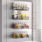 Thipoten Magnetisches Gewürzregal für Kühlschrank, 4 Stück, starkes Magnetregal für Gewürze, Gläser, Flaschen, perfekter Platzsparer für kleine Küche/Wohnung (schwarz, 4er-Pack)