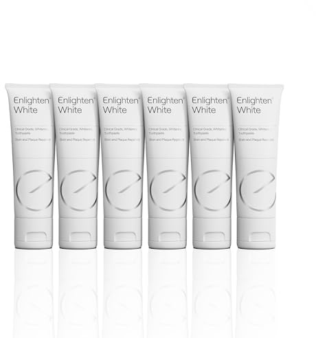 Enlighten White - Fluorid aufhellende Zahnpasta, 75 ml - Zahnschmelzschutz und Zahnaufhellung, für gesunde und strahlend weiße Zähne, von Zahnärzten empfohlen - 6 Stücke