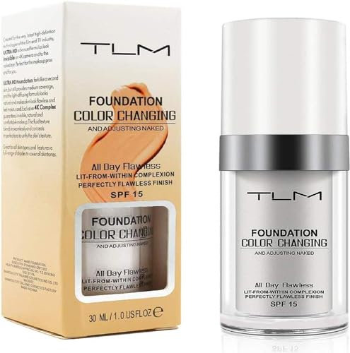 FINEVERNEK Base de Maquillaje Base Líquida Color Changing, Maquillaje Corrector Cobertura Líquida Rostro Desnudo, Make Up Cream Colour Correcting BB Cream Hidratante