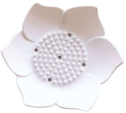 Samuliy Porte-Savon Fleurs de,Porte-conteneur de boîte à Savon | Économiseur de Savon pour Baignoire, Porte-éponge pour évier de Cuisine