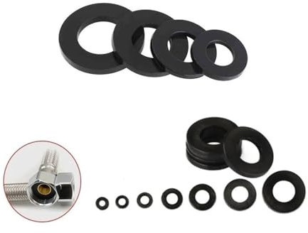 Befestigungsscheiben 25/50/100 Stück flache schwarze dicke Gummi-Unterlegscheiben – M3 M4 M5 M6 M8 M10 M12 (Size : M3x7mm 100PCS)