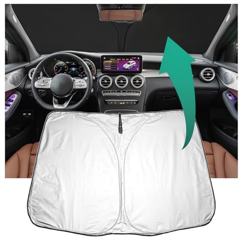 YEE PIN GLC X253 Parasol Coche Compatible con Mercedes Benz GLC X253 SUV 2016-2021 2022,Parasol Plegable Coche Parasol Delantero Parabrisas Protección UV Polvo