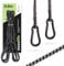 2er Set Spanngummis mit Karabiner, 60 cm / 120 cm, reflektierend, robust, belastbar, sicher, Schwarze Expander mit Karabinerhaken für Sonnensegel, Outdoor, Fahrrad & Auto (60 cm)